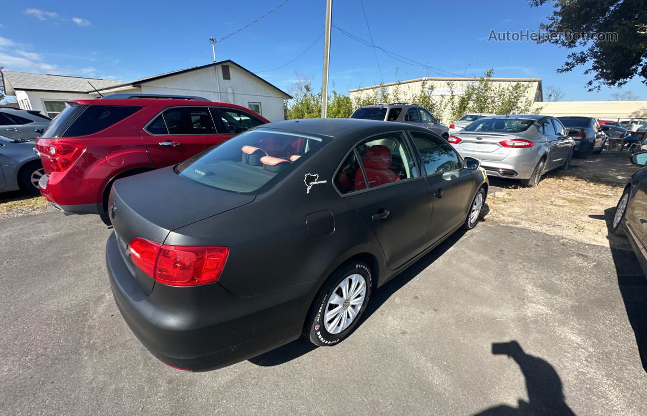 2012 Volkswagen Jetta Base Black vin: 3VW2K7AJ7CM378060