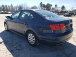 2012 Volkswagen Jetta Base Blue vin: 3VW2K7AJ7CM403202