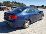 2012 Volkswagen Jetta Base Blue vin: 3VW2K7AJ7CM403202