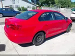 2013 Volkswagen Jetta 2.0l S Red vin: 3VW2K7AJ7DM240360