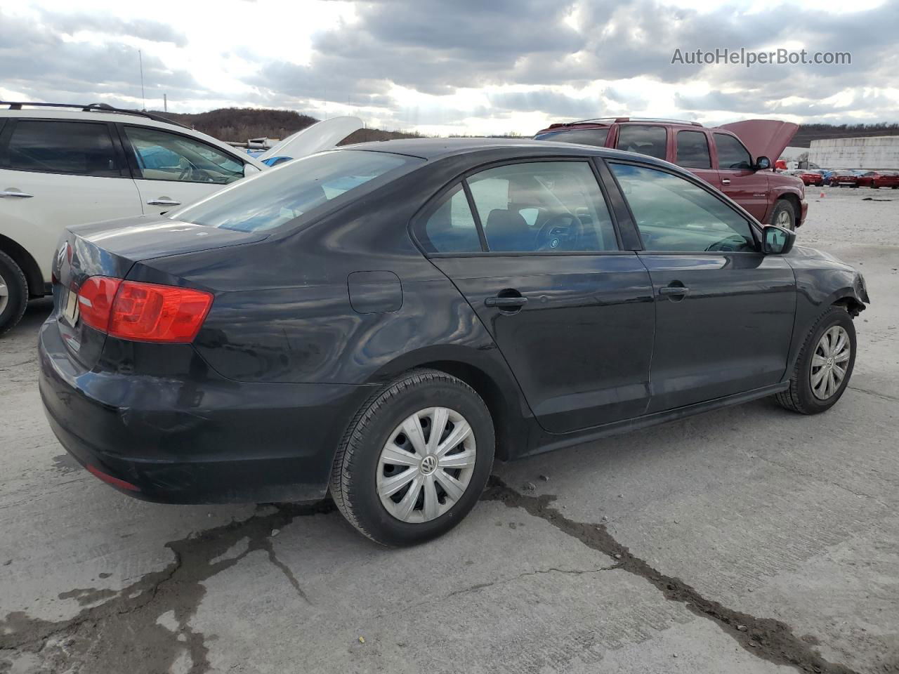 2013 Volkswagen Jetta Base Black vin: 3VW2K7AJ7DM266750