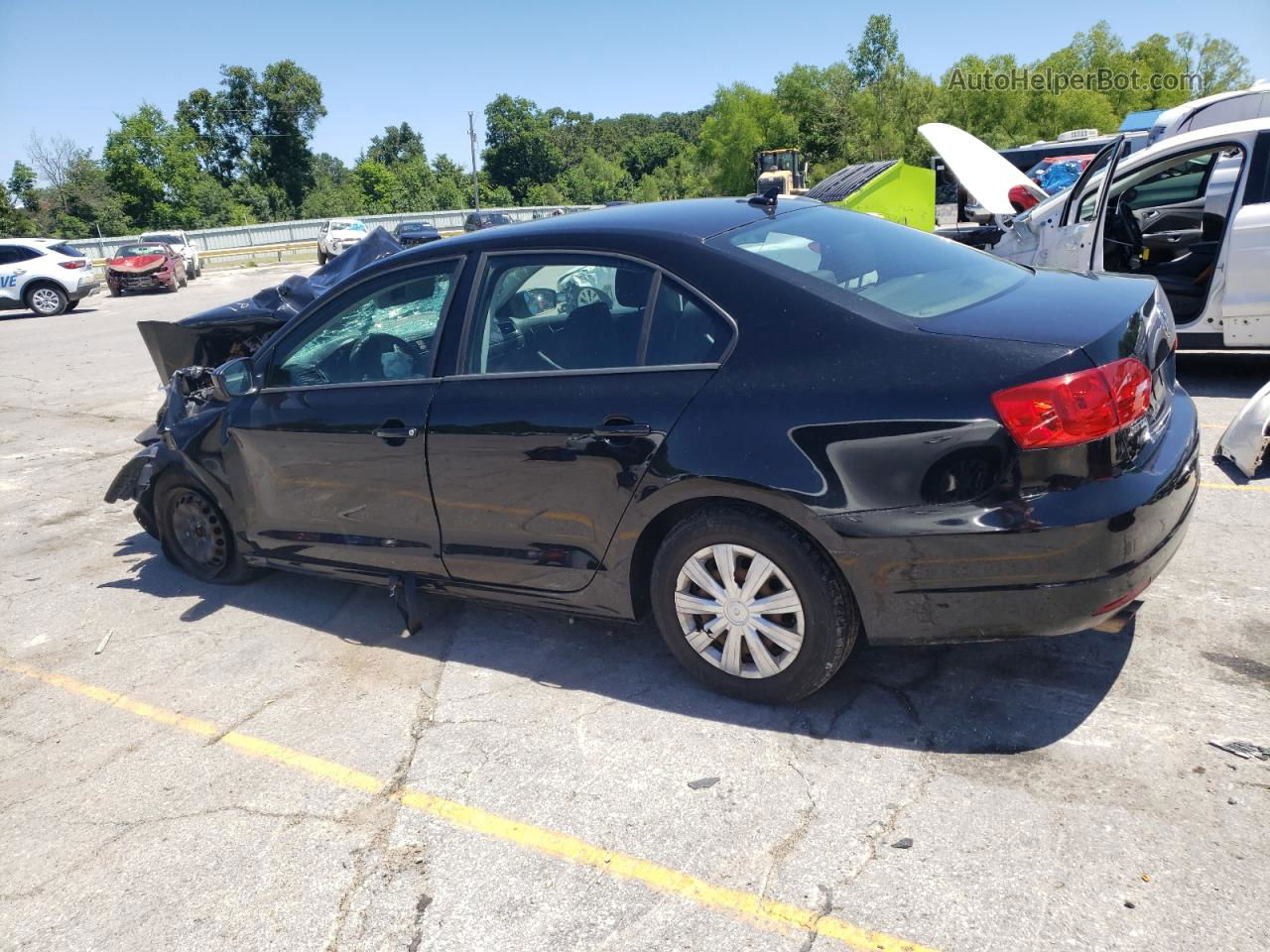 2013 Volkswagen Jetta Base Black vin: 3VW2K7AJ7DM355511