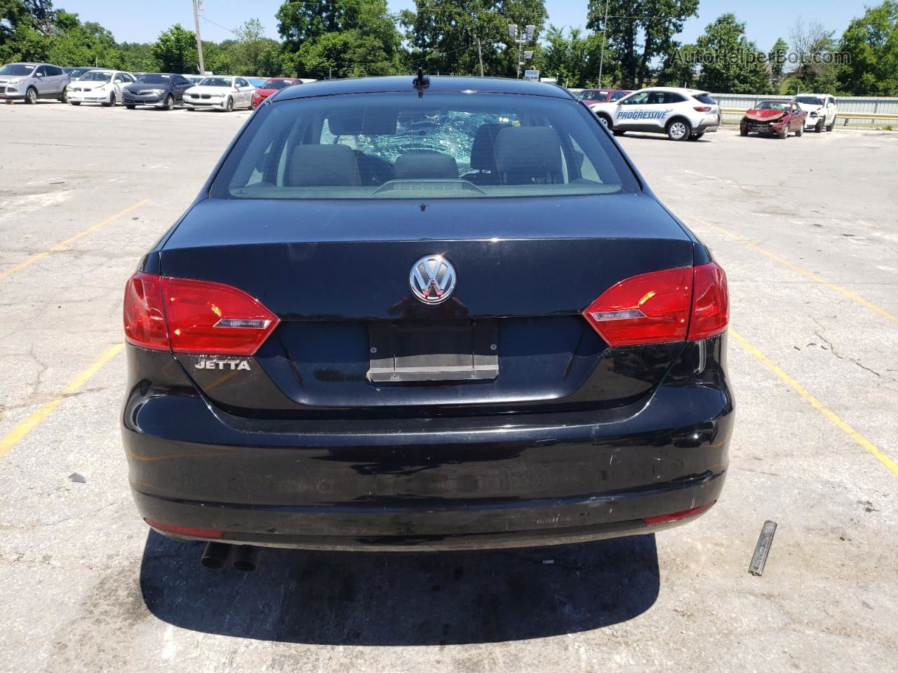 2013 Volkswagen Jetta Base Black vin: 3VW2K7AJ7DM355511