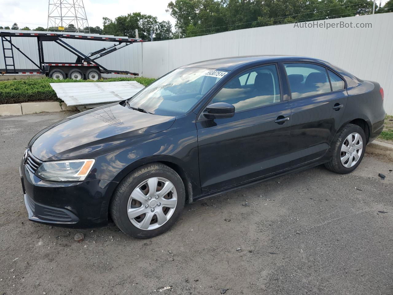 2013 Volkswagen Jetta Base Black vin: 3VW2K7AJ7DM361759