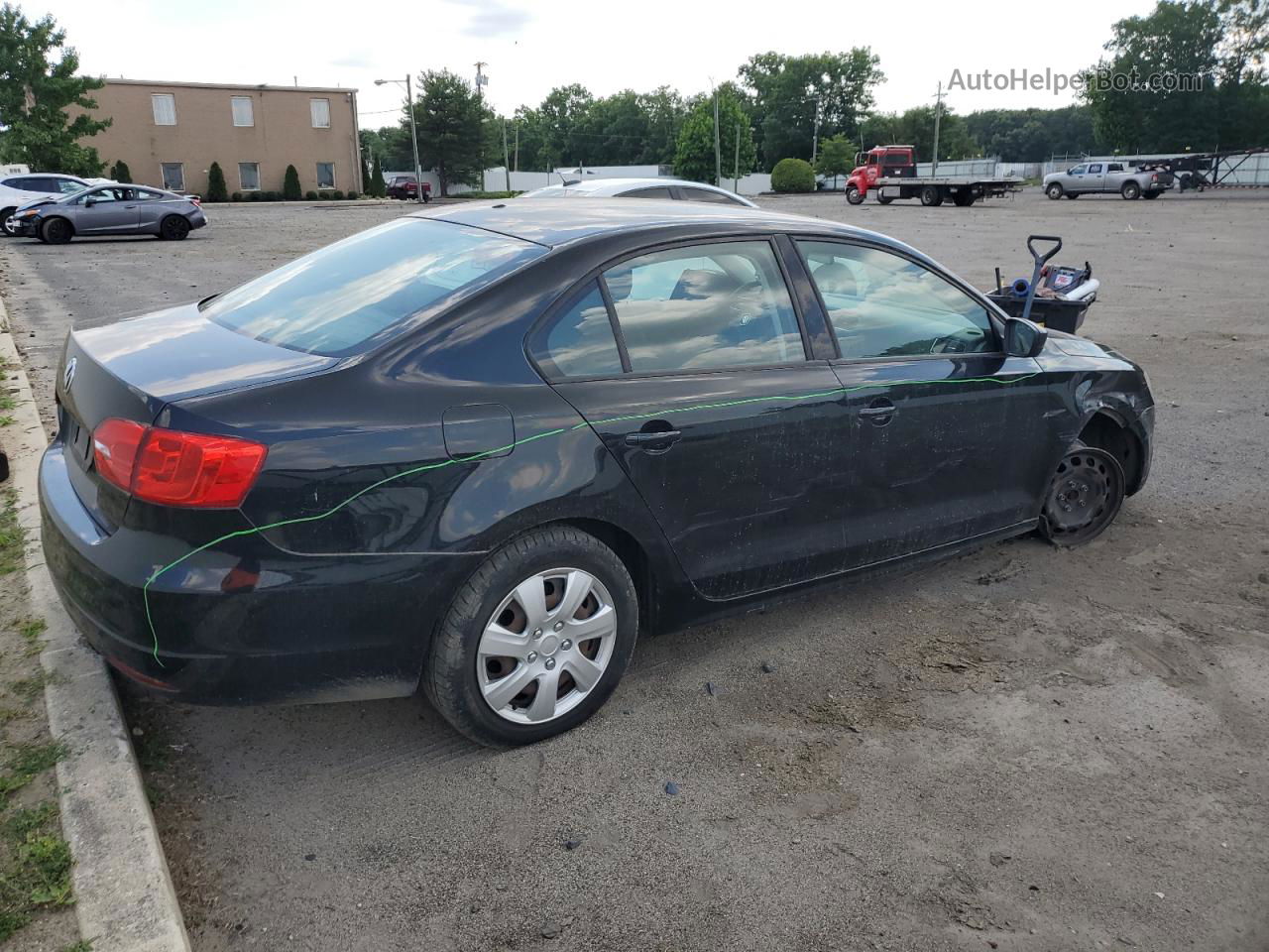 2013 Volkswagen Jetta Base Black vin: 3VW2K7AJ7DM361759