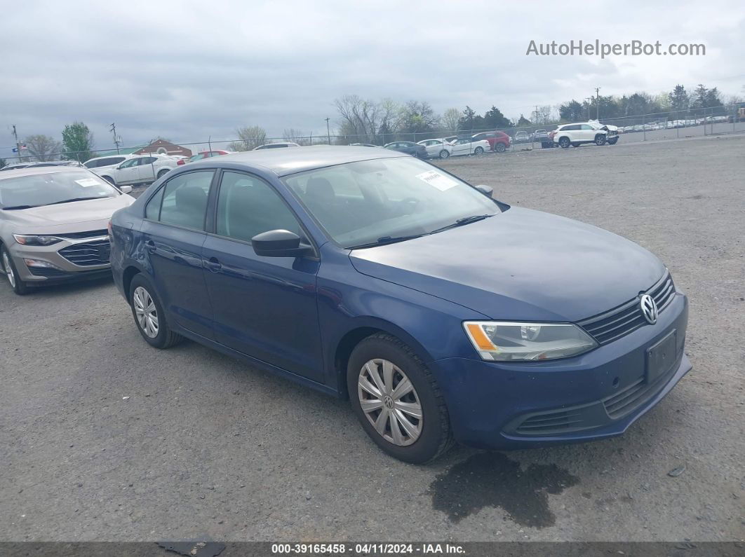 2013 Volkswagen Jetta 2.0l S Blue vin: 3VW2K7AJ7DM385057