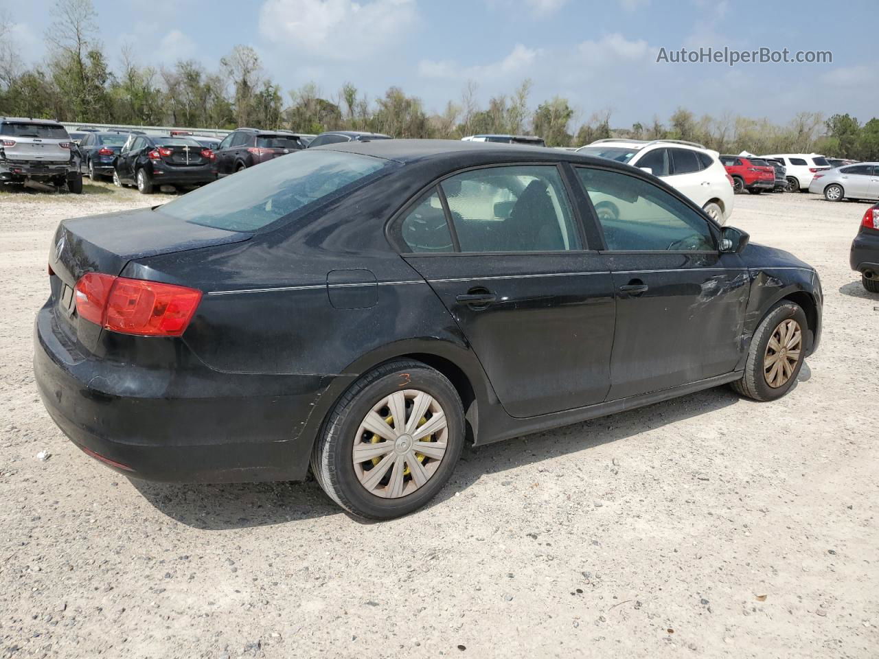 2013 Volkswagen Jetta Base Black vin: 3VW2K7AJ7DM405162