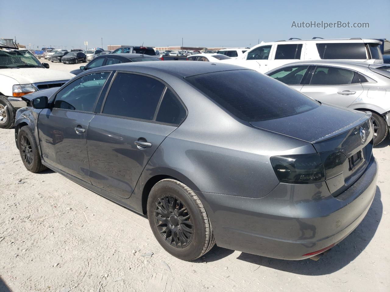 2014 Volkswagen Jetta Base Gray vin: 3VW2K7AJ7EM312398