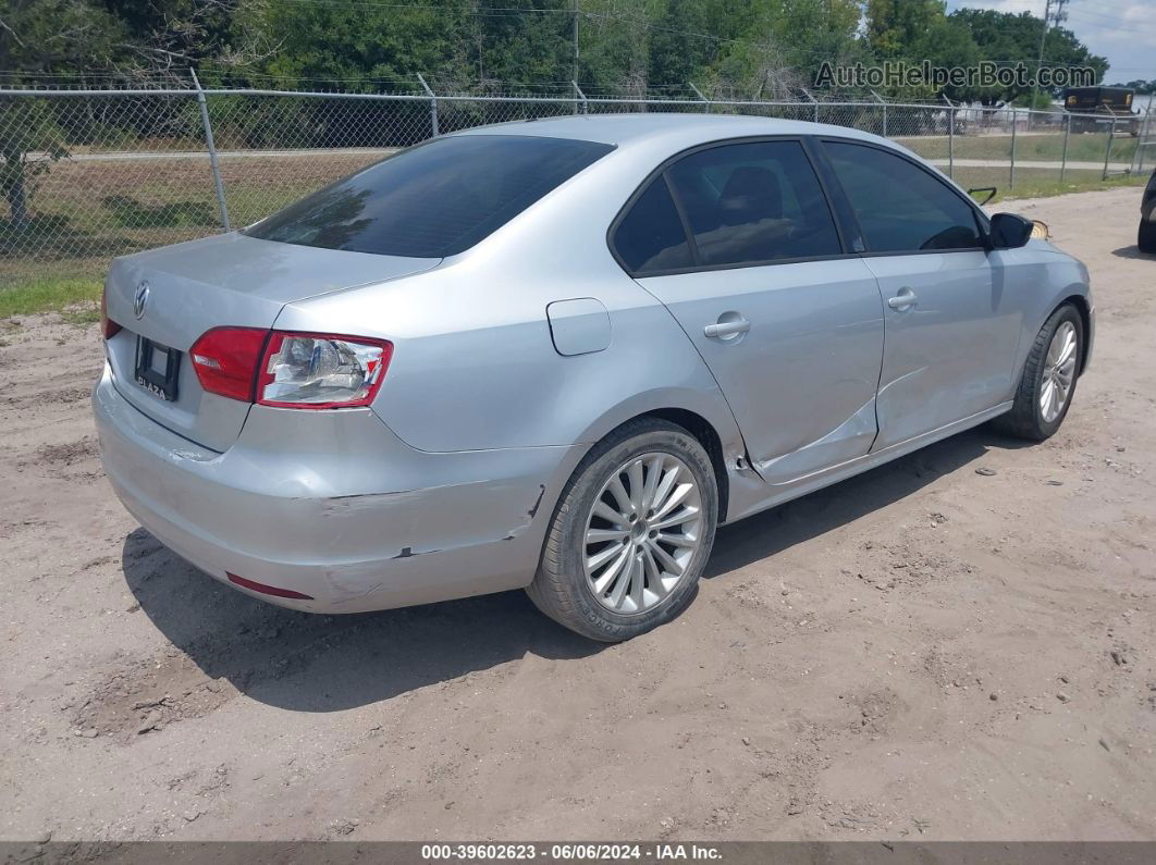 2014 Volkswagen Jetta 2.0l S Silver vin: 3VW2K7AJ7EM334353