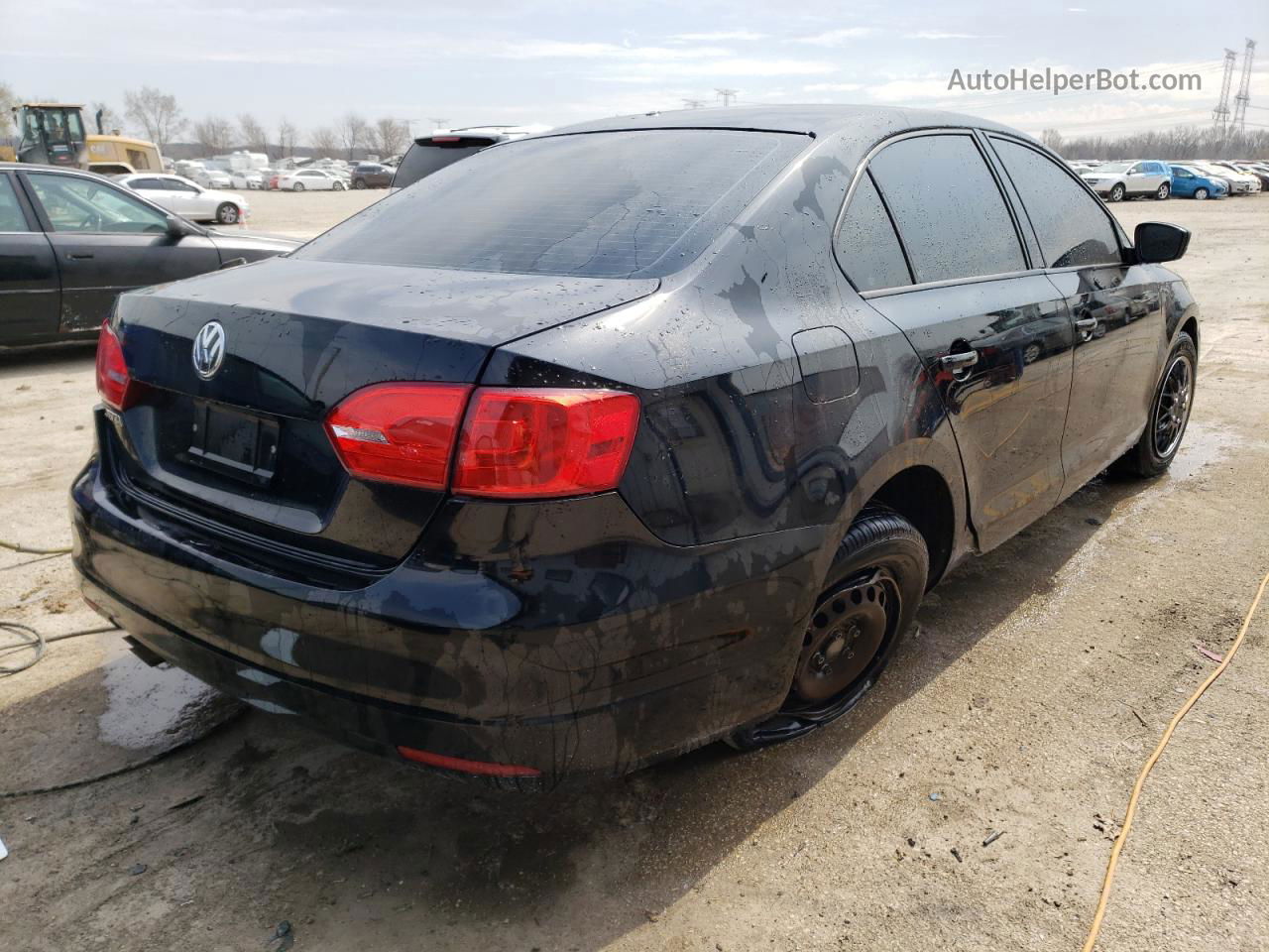 2014 Volkswagen Jetta Base Black vin: 3VW2K7AJ7EM398800