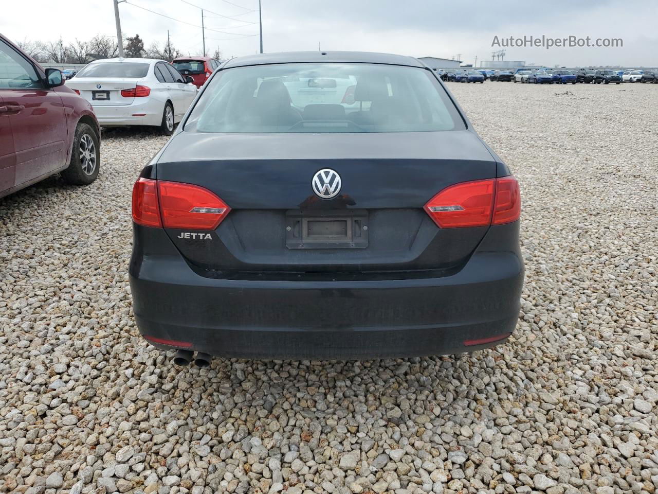 2014 Volkswagen Jetta Base Black vin: 3VW2K7AJ7EM433352