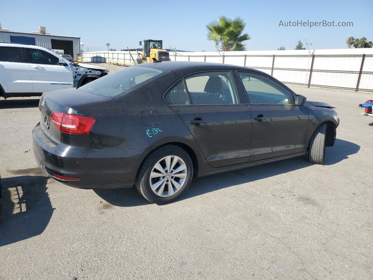 2015 Volkswagen Jetta Base Черный vin: 3VW2K7AJ7FM215171