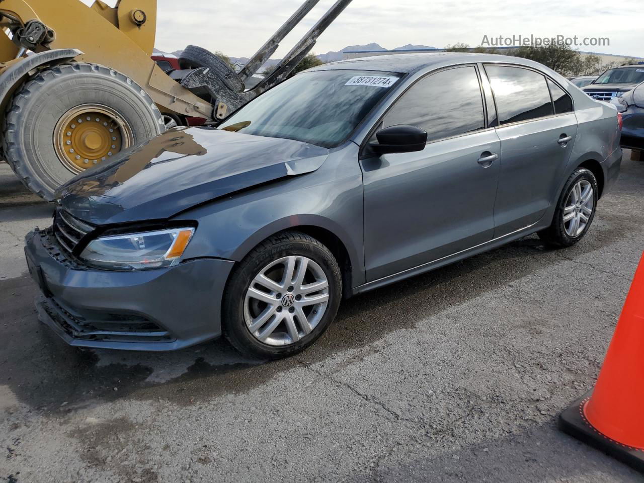 2015 Volkswagen Jetta Base Gray vin: 3VW2K7AJ7FM250888