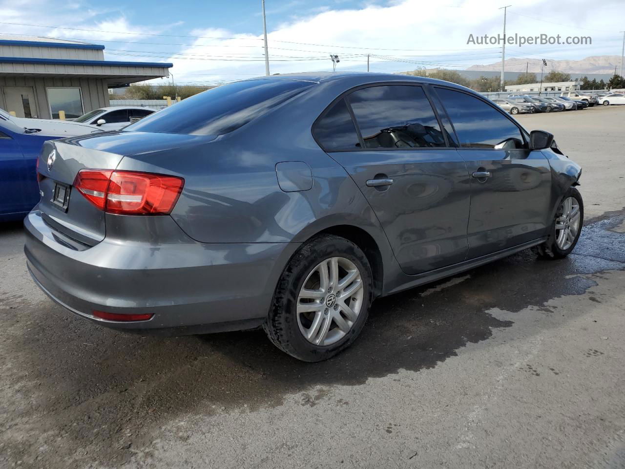 2015 Volkswagen Jetta Base Gray vin: 3VW2K7AJ7FM250888