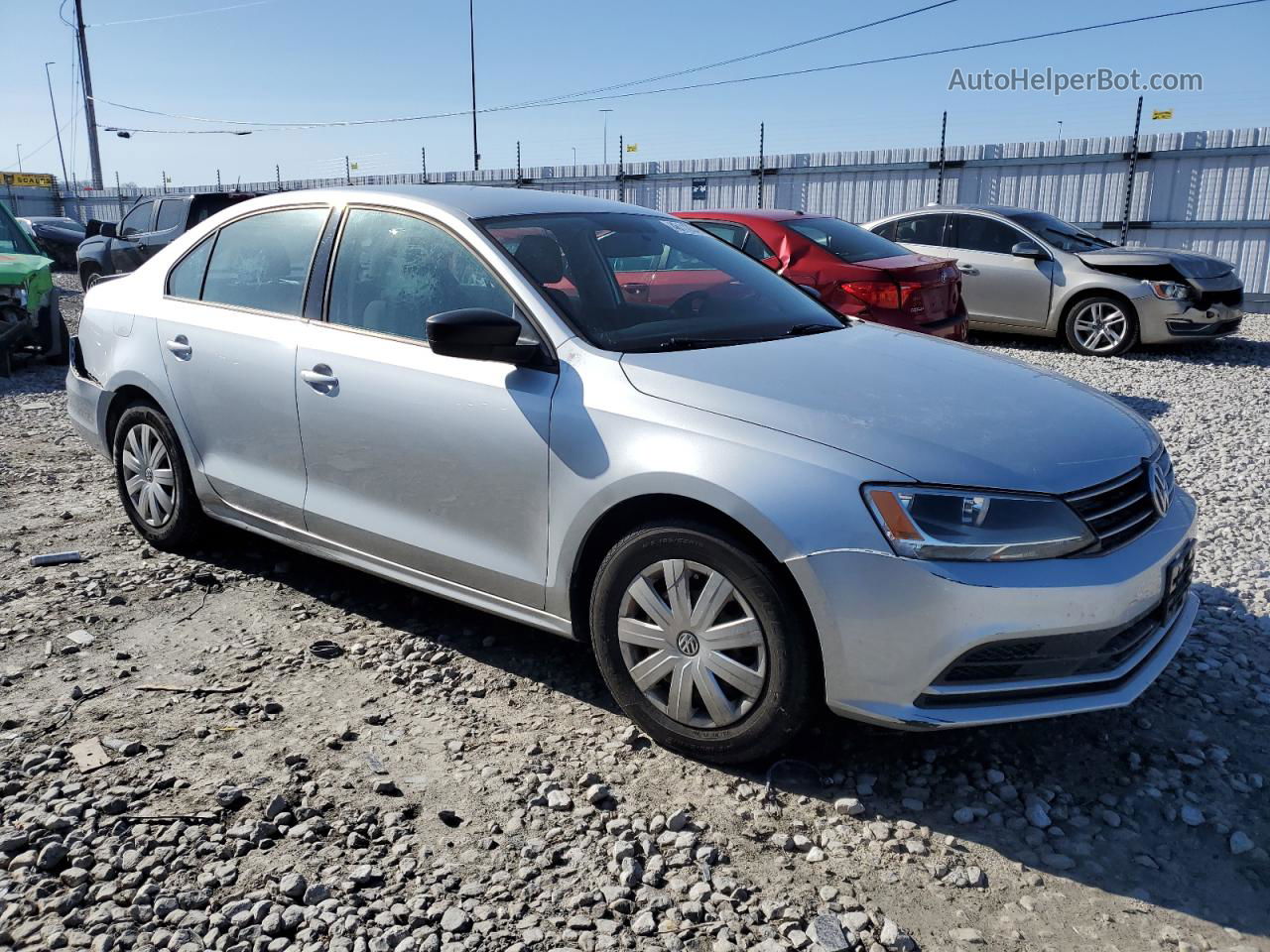 2015 Volkswagen Jetta Base Silver vin: 3VW2K7AJ7FM268467