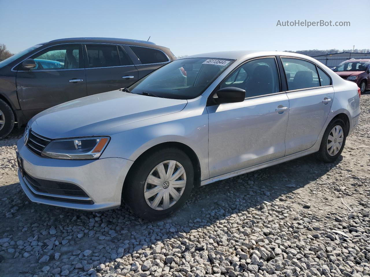 2015 Volkswagen Jetta Base Silver vin: 3VW2K7AJ7FM268467