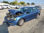 2015 Volkswagen Jetta Base Blue vin: 3VW2K7AJ7FM279842