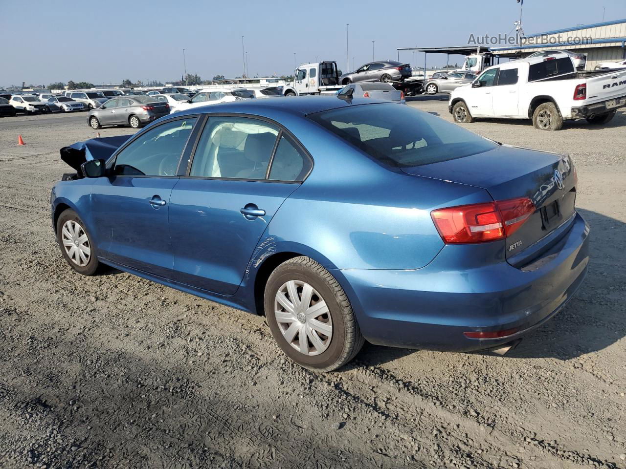 2015 Volkswagen Jetta Base Blue vin: 3VW2K7AJ7FM279842