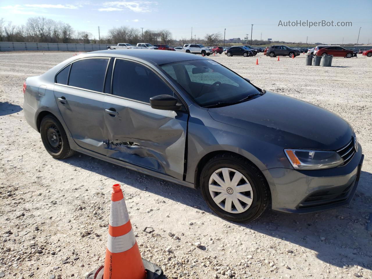 2015 Volkswagen Jetta Base Charcoal vin: 3VW2K7AJ7FM279906