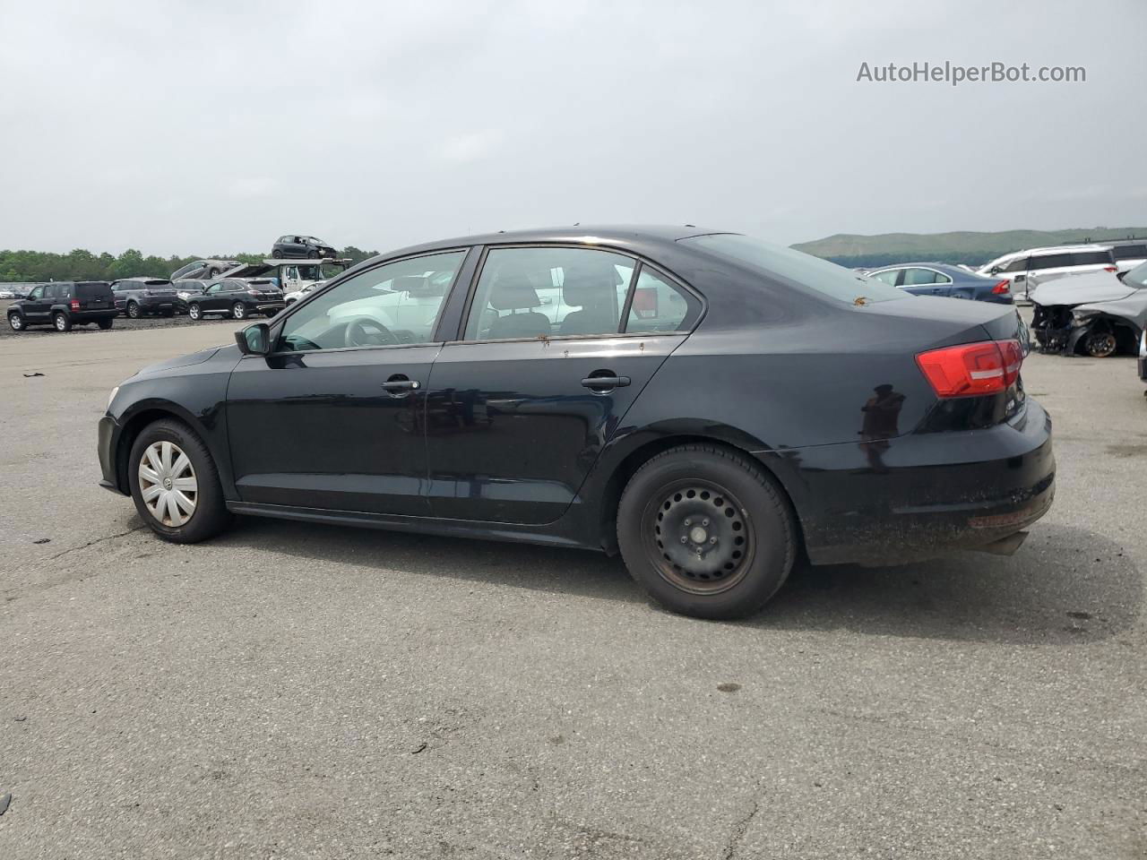 2015 Volkswagen Jetta Base Black vin: 3VW2K7AJ7FM311978