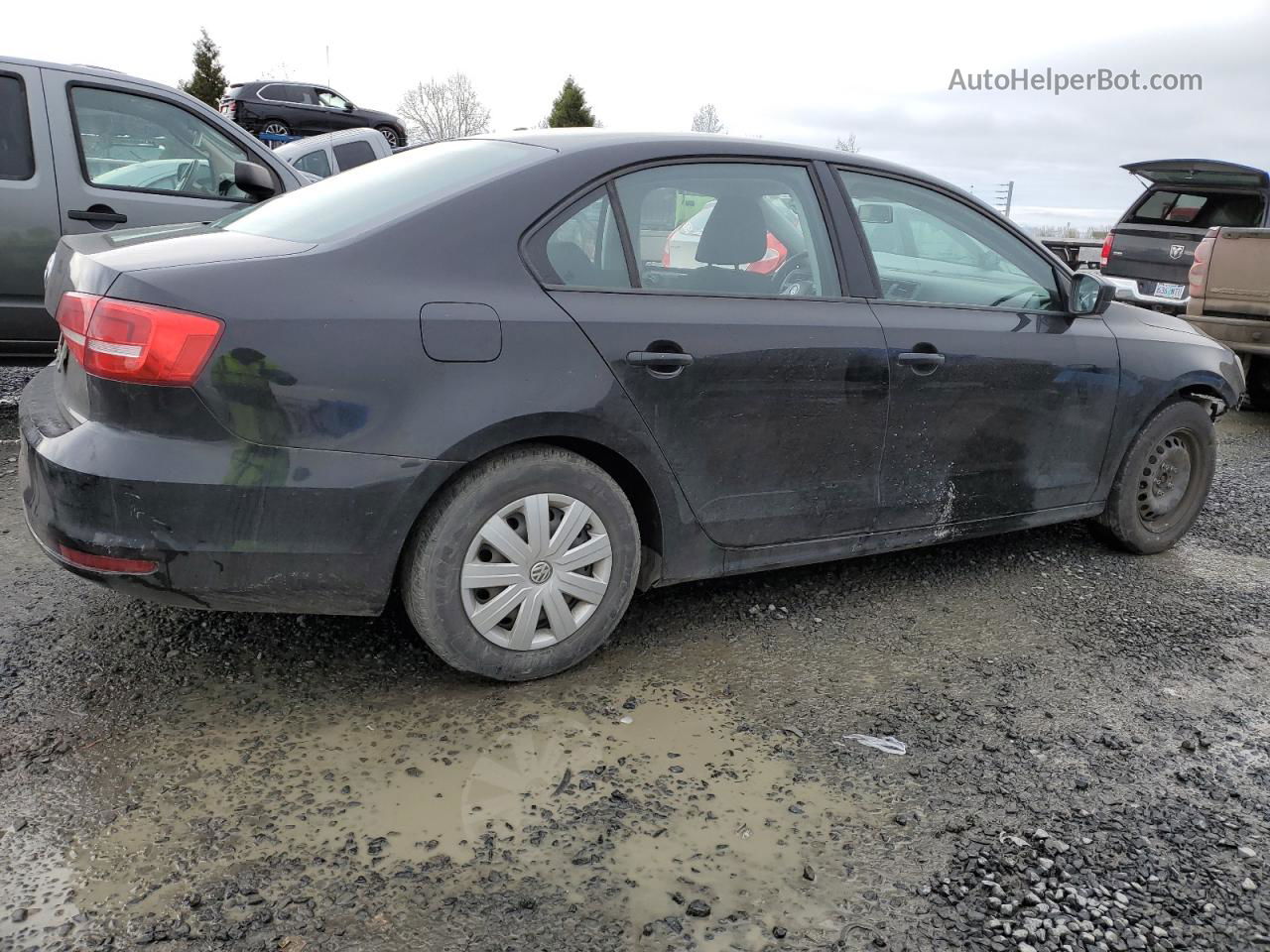 2015 Volkswagen Jetta Base Black vin: 3VW2K7AJ7FM329364