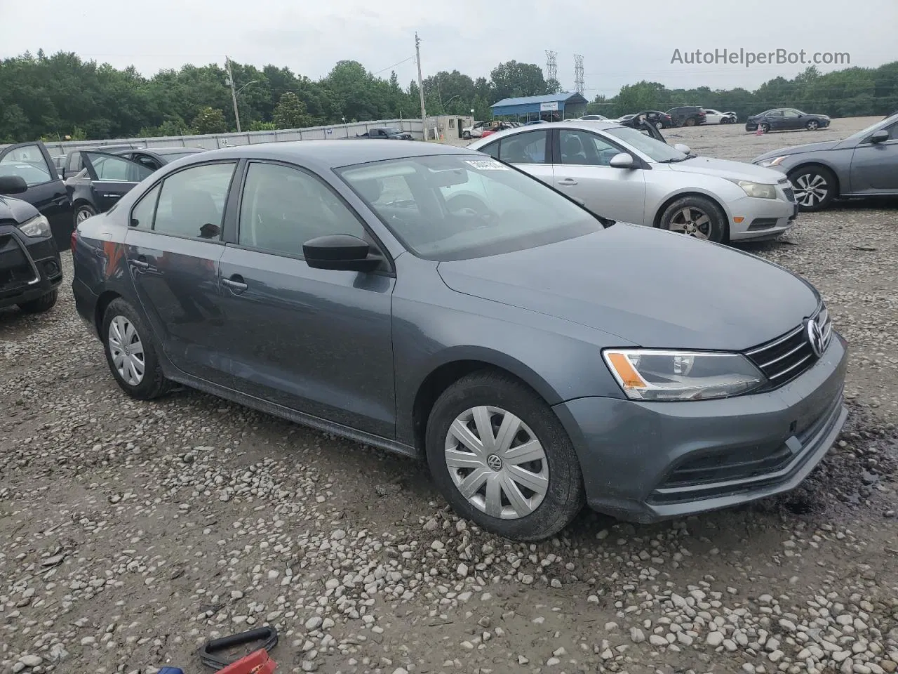 2015 Volkswagen Jetta Base Gray vin: 3VW2K7AJ7FM331566