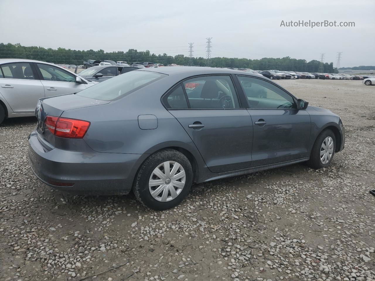 2015 Volkswagen Jetta Base Gray vin: 3VW2K7AJ7FM331566