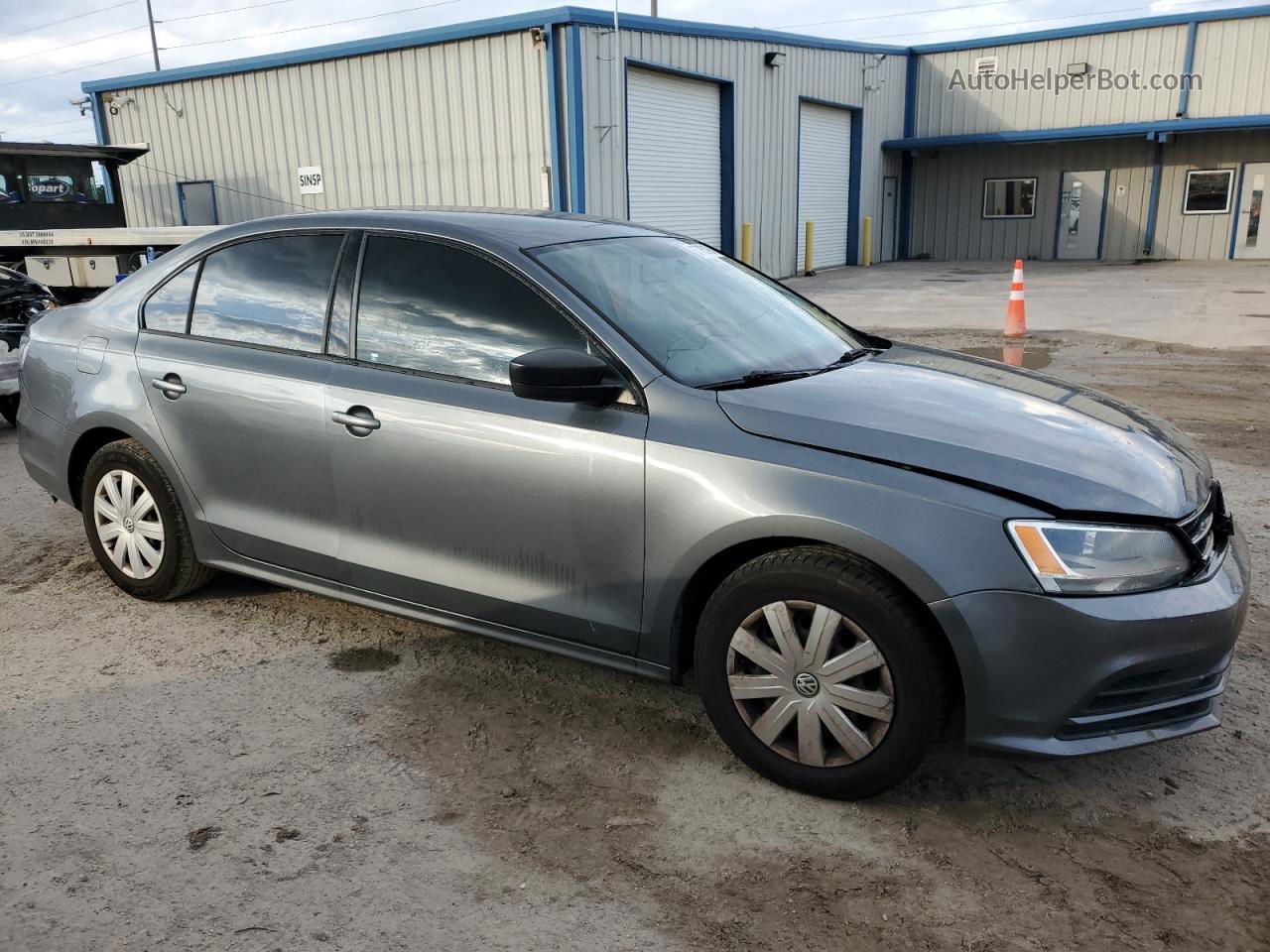 2015 Volkswagen Jetta Base Gray vin: 3VW2K7AJ7FM412096