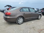 2011 Volkswagen Jetta Base Brown vin: 3VW2K7AJ8BM075058