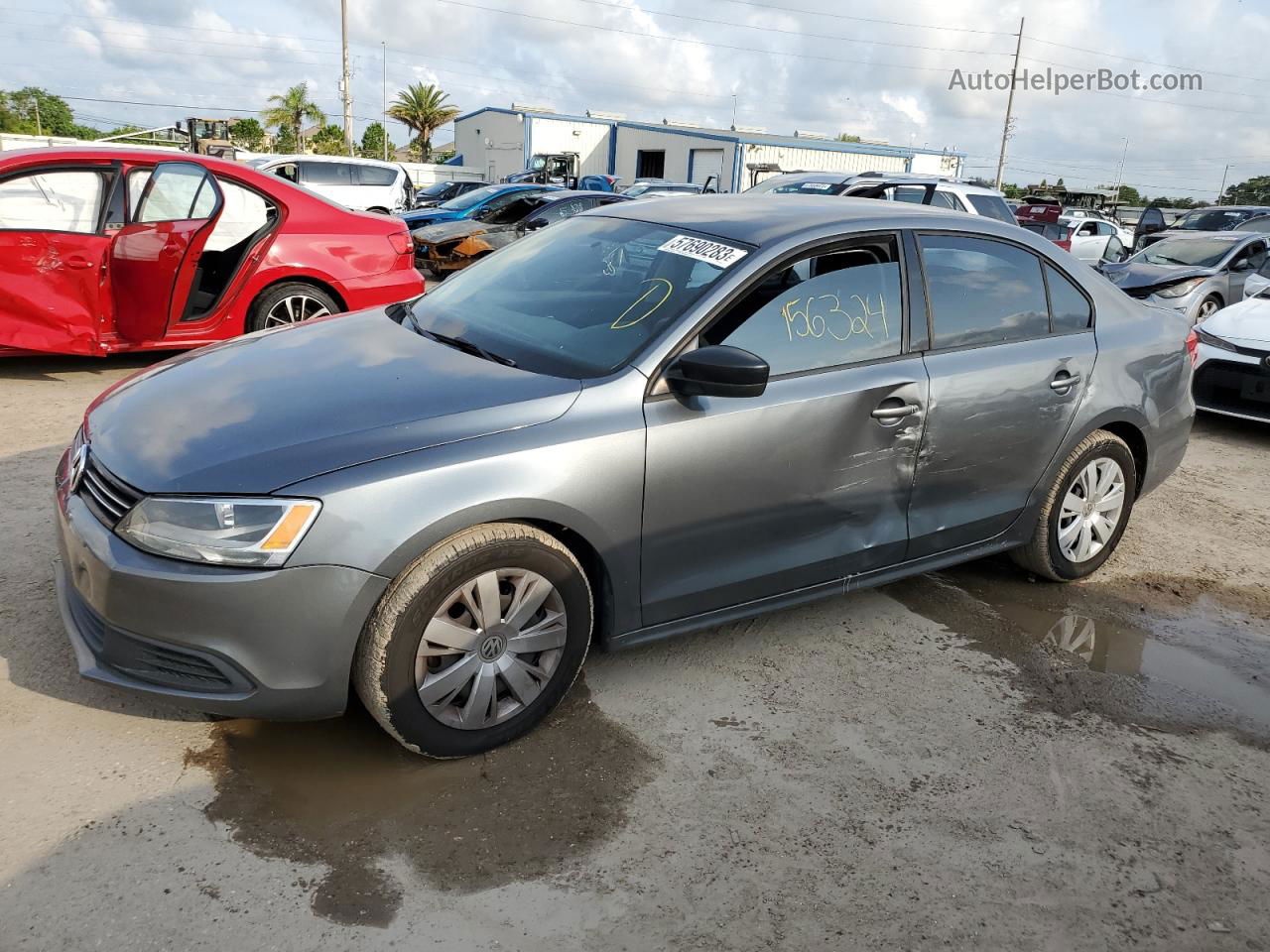 2011 Volkswagen Jetta Base Gray vin: 3VW2K7AJ8BM356874