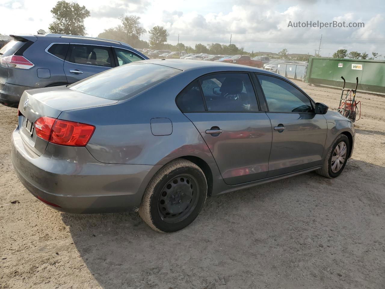 2011 Volkswagen Jetta Base Gray vin: 3VW2K7AJ8BM356874