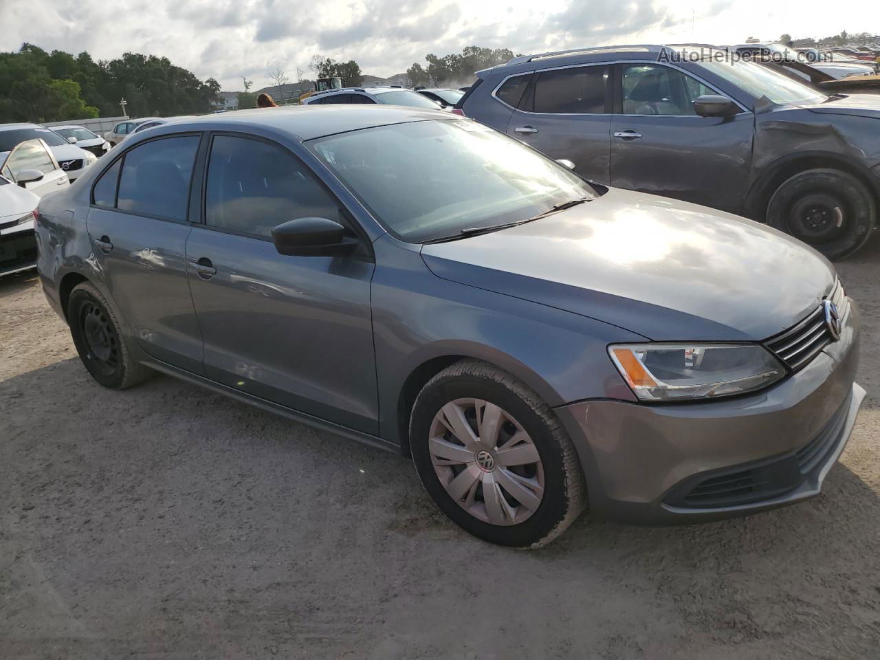 2011 Volkswagen Jetta Base Gray vin: 3VW2K7AJ8BM356874