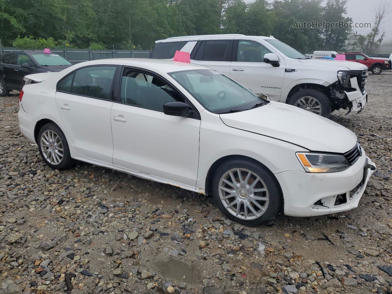 2011 Volkswagen Jetta Base White vin: 3VW2K7AJ8BM390796