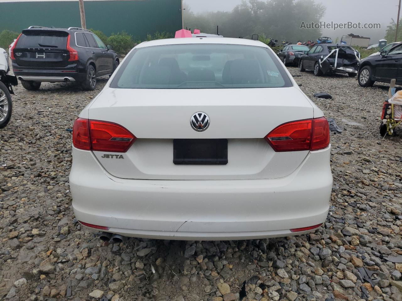 2011 Volkswagen Jetta Base White vin: 3VW2K7AJ8BM390796