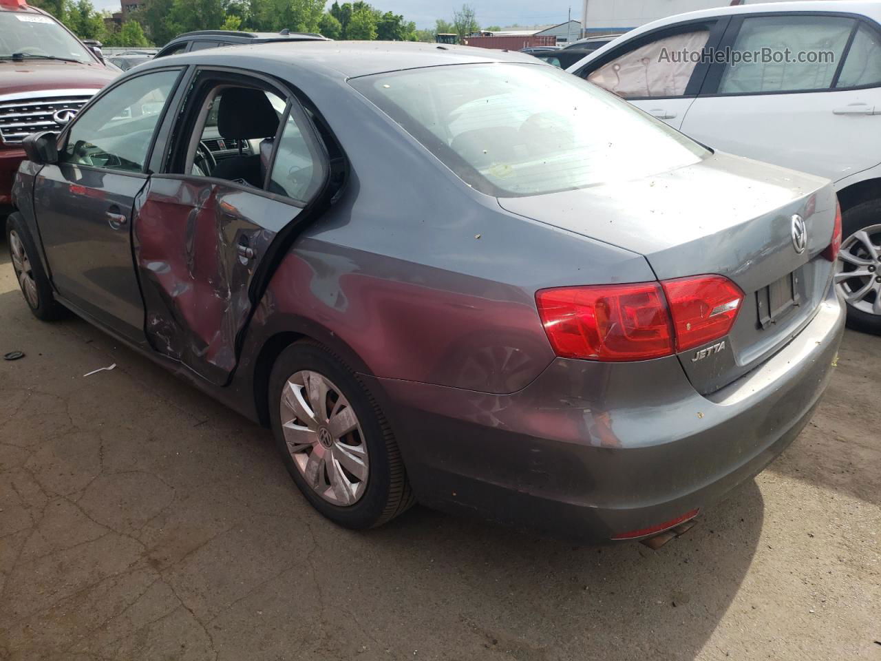 2011 Volkswagen Jetta Base Gray vin: 3VW2K7AJ8BM393228