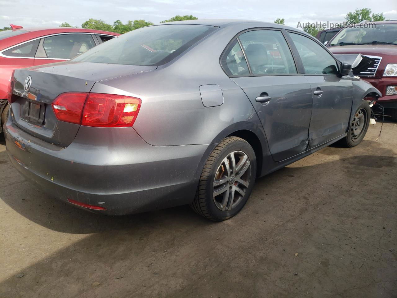 2011 Volkswagen Jetta Base Gray vin: 3VW2K7AJ8BM393228