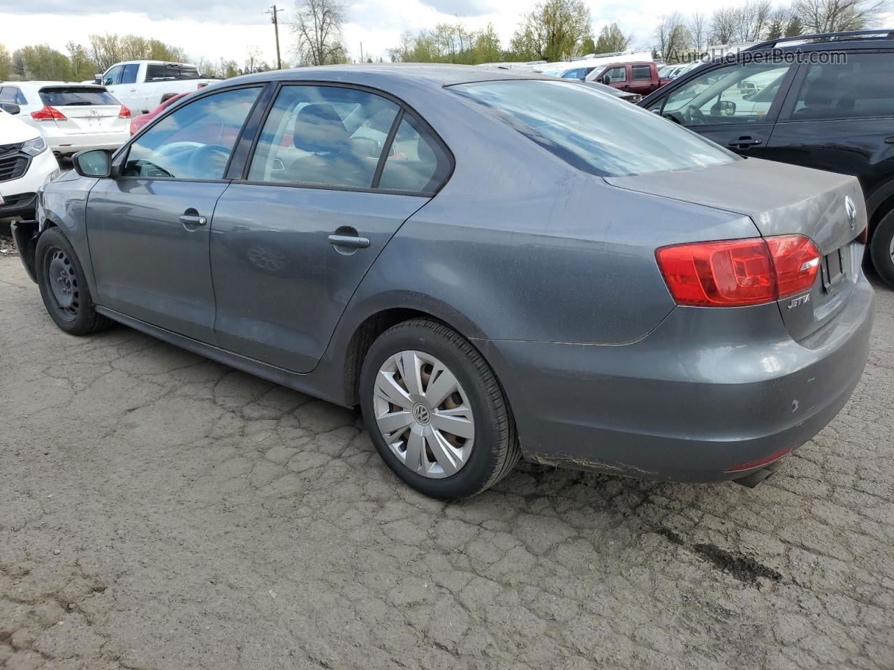 2012 Volkswagen Jetta Base Gray vin: 3VW2K7AJ8CM062747