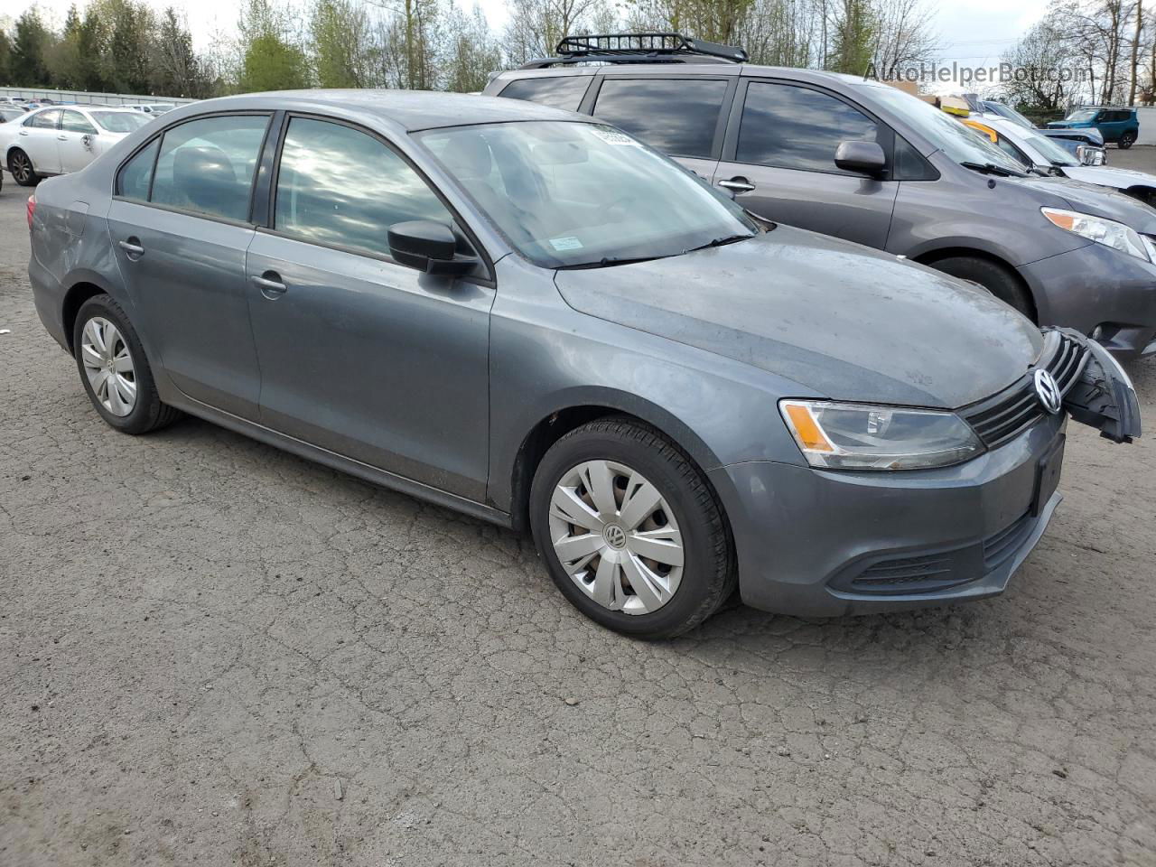 2012 Volkswagen Jetta Base Gray vin: 3VW2K7AJ8CM062747