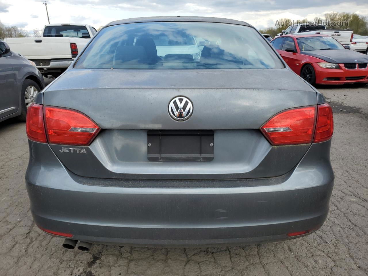 2012 Volkswagen Jetta Base Gray vin: 3VW2K7AJ8CM062747