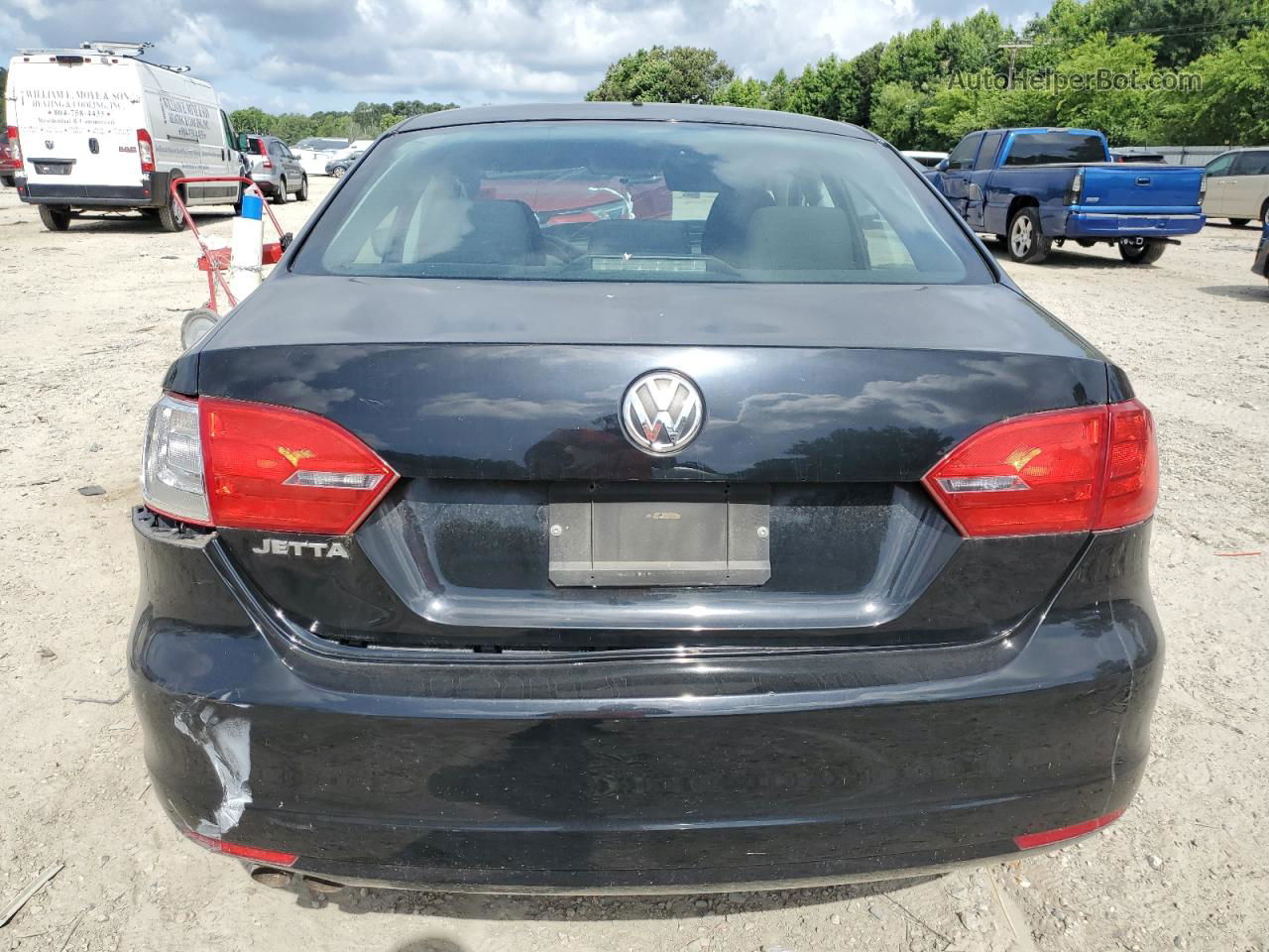 2012 Volkswagen Jetta Base Черный vin: 3VW2K7AJ8CM321303