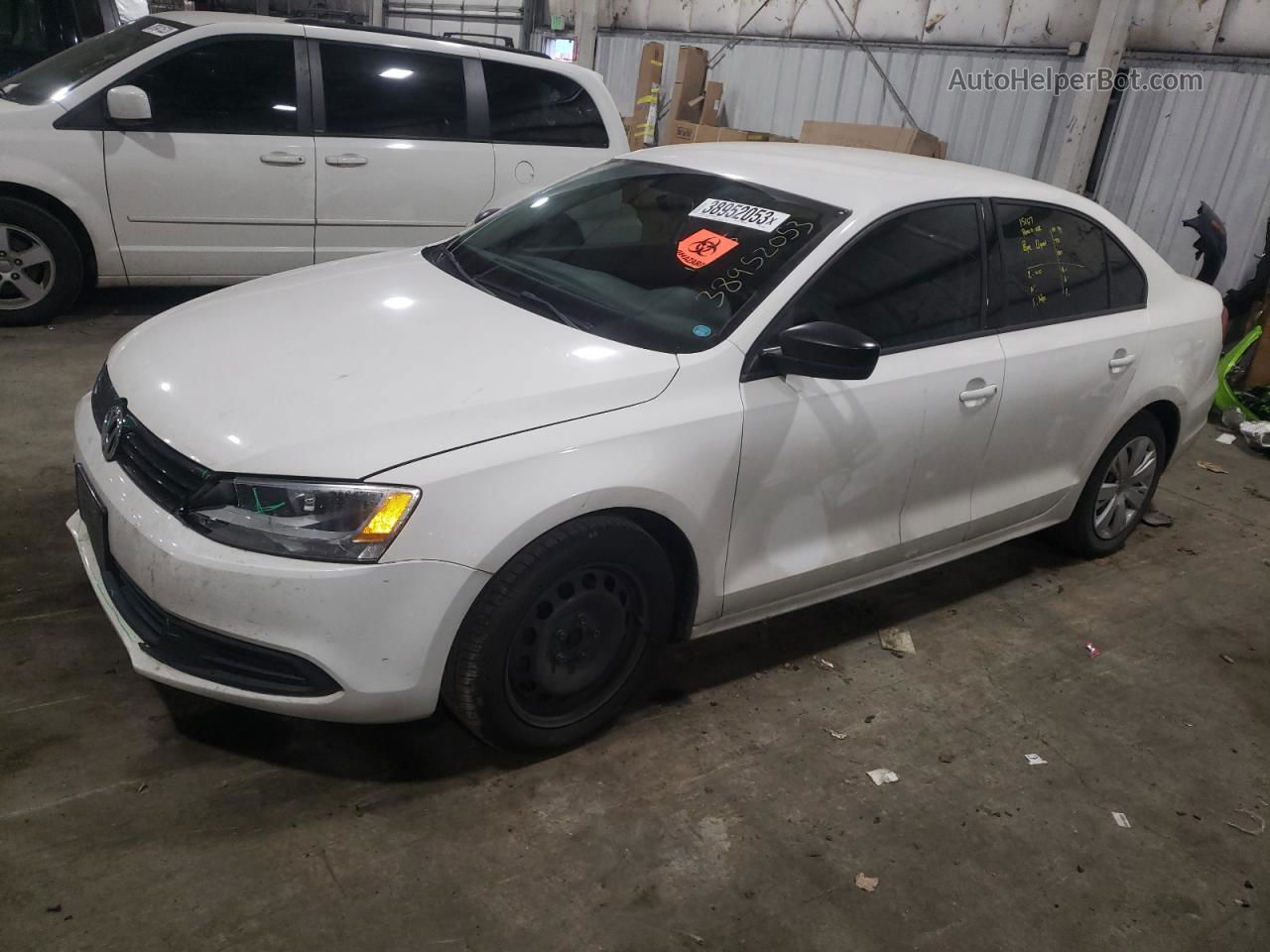 2012 Volkswagen Jetta Base White vin: 3VW2K7AJ8CM355094