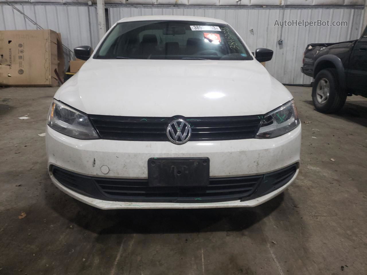 2012 Volkswagen Jetta Base White vin: 3VW2K7AJ8CM355094