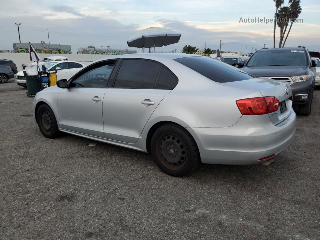 2012 Volkswagen Jetta Base Silver vin: 3VW2K7AJ8CM400244