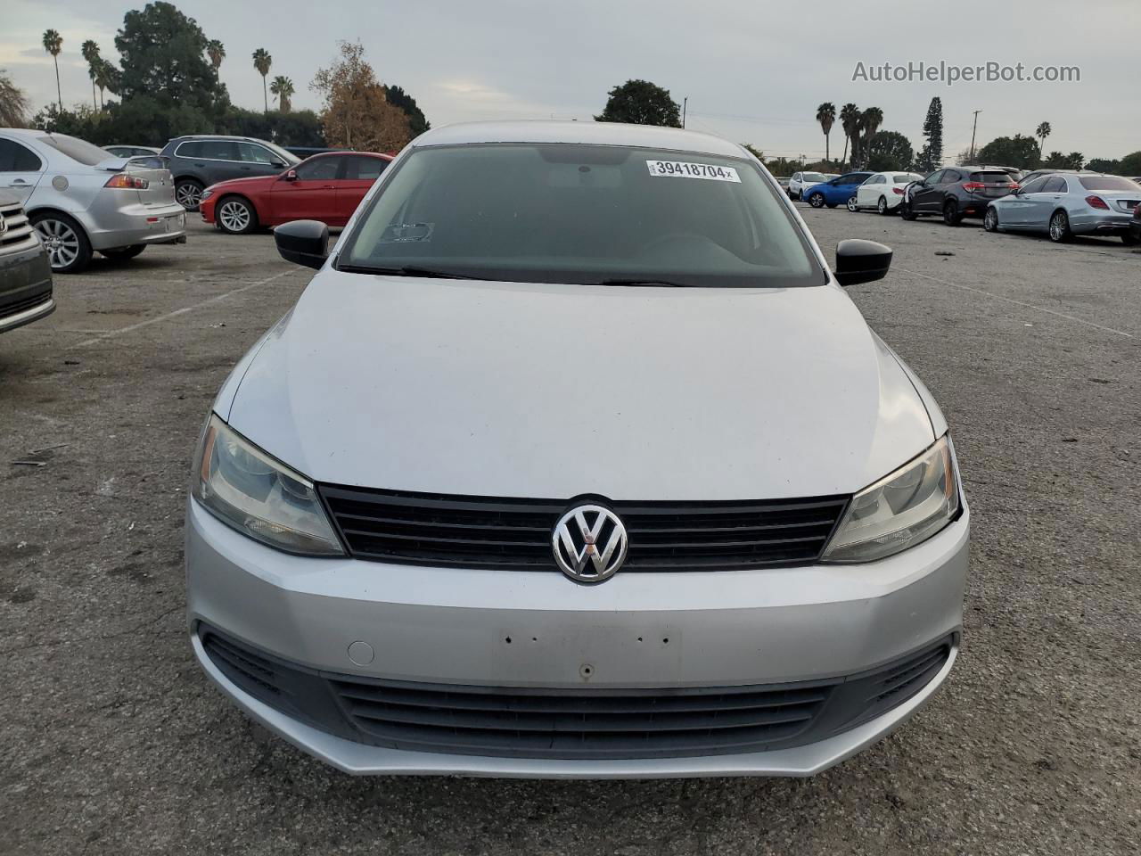 2012 Volkswagen Jetta Base Silver vin: 3VW2K7AJ8CM400244