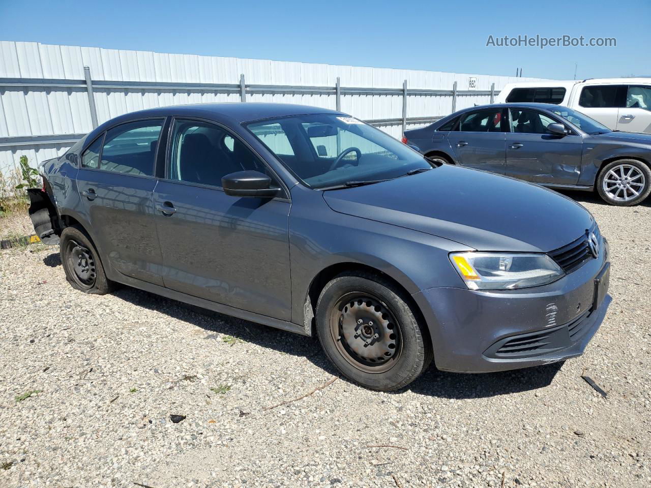 2012 Volkswagen Jetta Base Gray vin: 3VW2K7AJ8CM422664