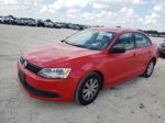 2012 Volkswagen Jetta Base Red vin: 3VW2K7AJ8CM462923