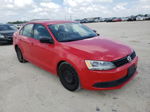 2012 Volkswagen Jetta Base Red vin: 3VW2K7AJ8CM462923