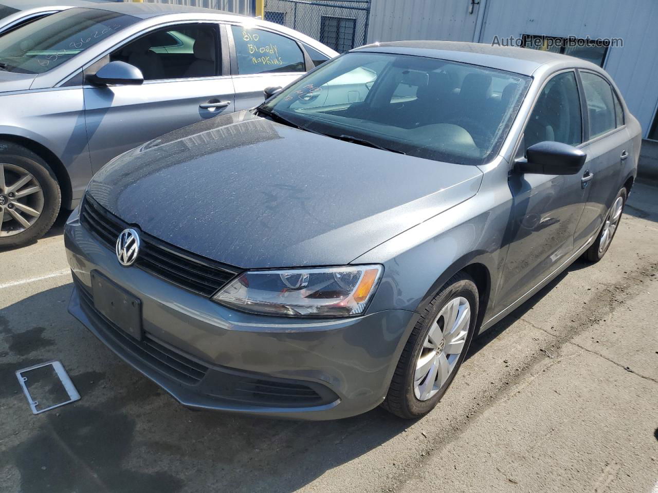 2013 Volkswagen Jetta Base Charcoal vin: 3VW2K7AJ8DM224233