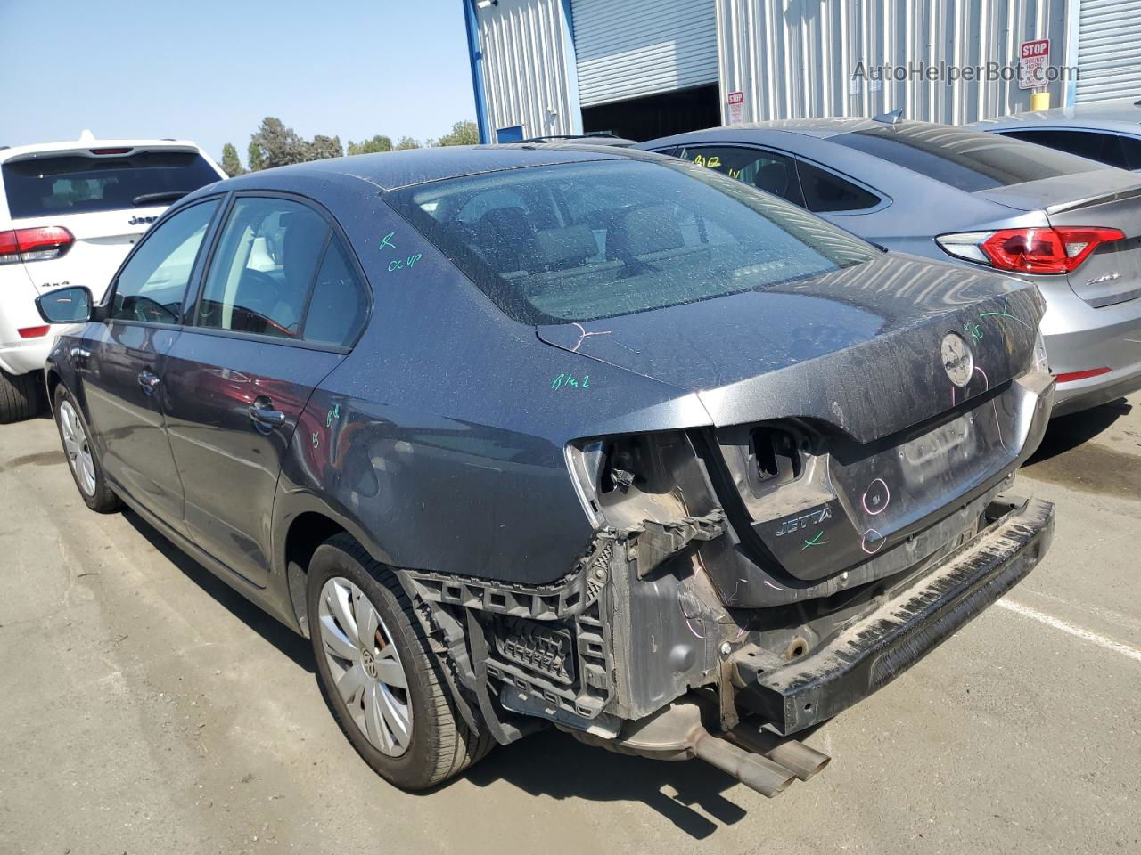 2013 Volkswagen Jetta Base Charcoal vin: 3VW2K7AJ8DM224233