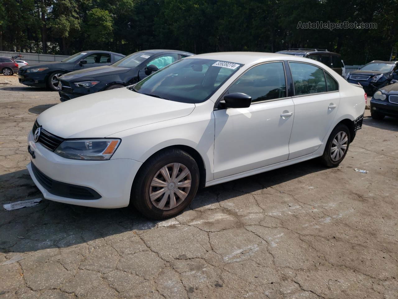 2013 Volkswagen Jetta Base White vin: 3VW2K7AJ8DM259127